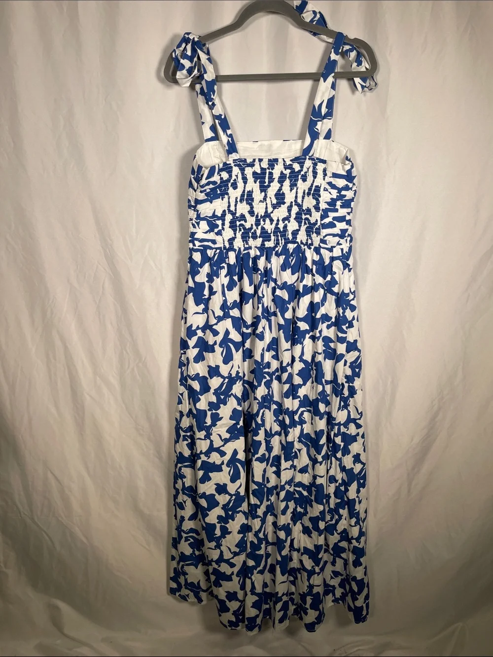 ABERCROMBIE & FITCH WOMENS EMERSON MAXI DRESS BLUE WHITE MEDIUM TALL